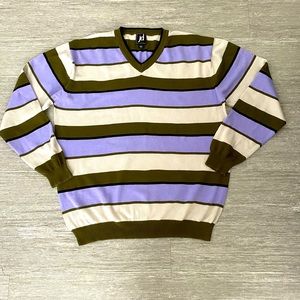 JED Men’s Vintage Stripe V-neck sweater